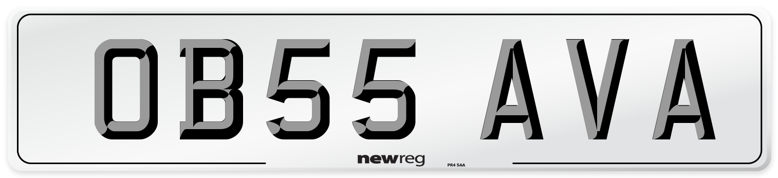 OB55 AVA Number Plate from New Reg